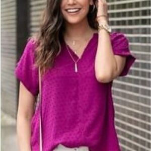 Grace & Lace Ashley top, berry. Size small.